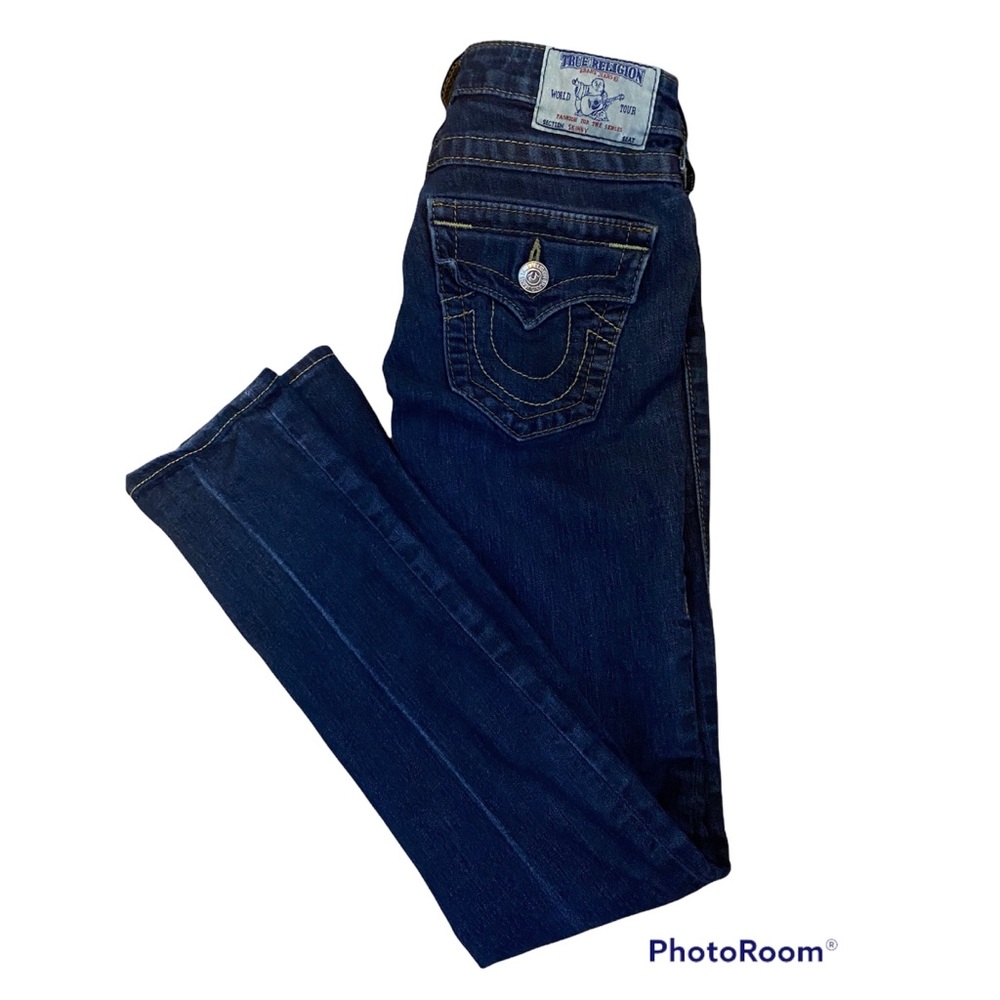True Religion jeans. Size 25. Skinny with flaps.